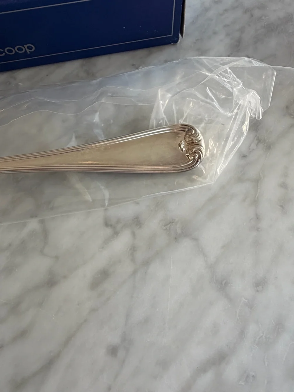 Gorham Silverplated Pasta Scoop with Blue Box